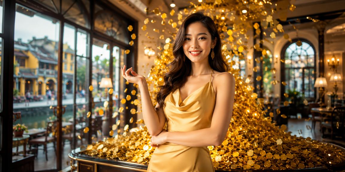 Người chơi tại Hội An ngồi uống cà phê và tìm hiểu điều khoản sử dụng nền tảng